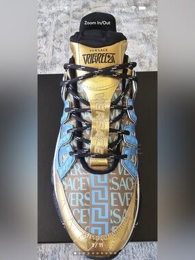 Versace Trigrecca Men's Sneakers Size
45 IT (US 12) Baby Blue/Gold

Authentic
